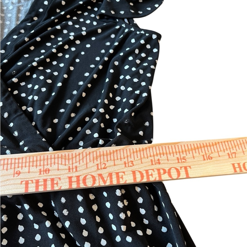 Tommy Bahama Dunmore Dot Black Dress Tassel Ties Size Medium Summer Boho Resort - Picture 6 of 8